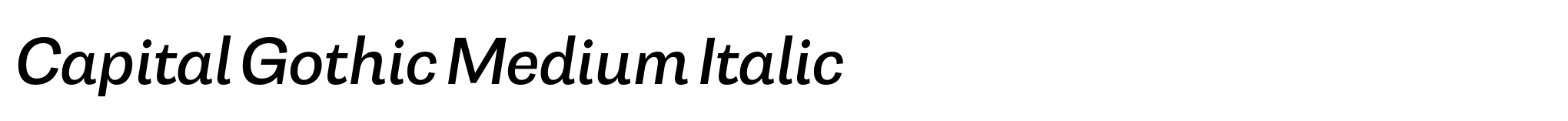 Capital Gothic Medium Italic image